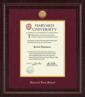 Harvard University diploma frame - Presidential Gold Engraved Diploma Frame in Premier