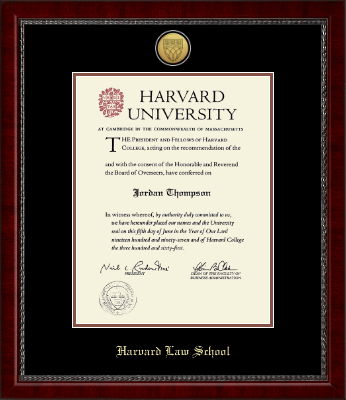 Harvard University diploma frame - Gold Engraved Medallion Diploma Frame in Sutton