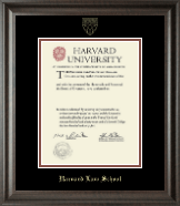 Harvard University Gold Embossed Diploma Frame in Acadia