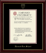 Harvard University Gold Embossed Diploma Frame in Gallery