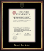 Harvard University Gold Embossed Diploma Frame in Regency Gold