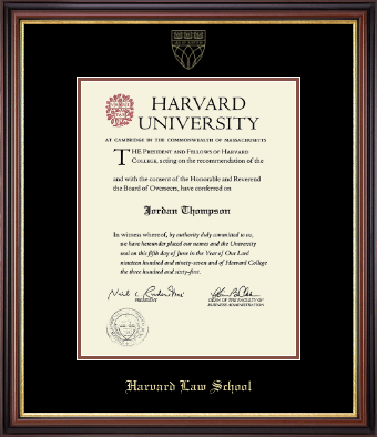 Harvard University diploma frame - Gold Embossed Diploma Frame in Regency Gold