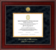 UW MBA Consortium Presidential Gold Engraved Diploma Frame in Jefferson
