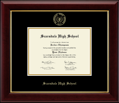 Scarsdale High School in New York diploma frame - Gold Embossed Diploma Frame in Gallery