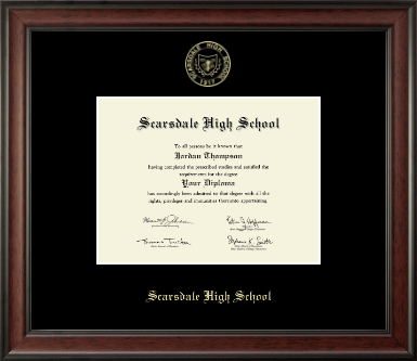 Scarsdale High School in New York diploma frame - Gold Embossed Diploma Frame in Studio