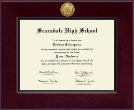 Scarsdale High School in New York Century Gold Engraved Diploma Frame in Cordova