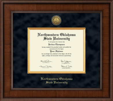 Northwestern Oklahoma State University diploma frame - Presidential Gold Engraved Diploma Frame in Madison