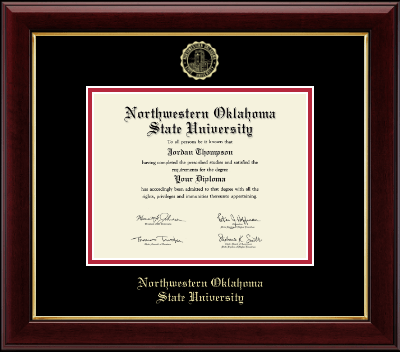 Northwestern Oklahoma State University diploma frame - Gold Embossed Diploma Frame in Gallery