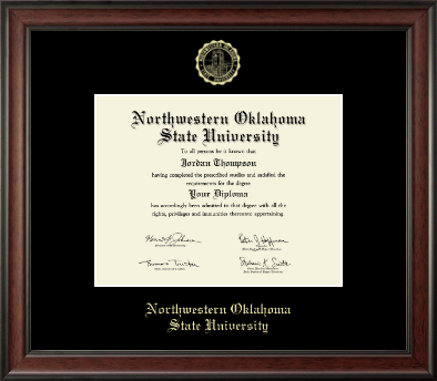 Northwestern Oklahoma State University diploma frame - Gold Embossed Diploma Frame in Studio