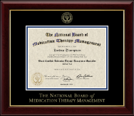 The National Board of Medication Therapy Management Gold Embossed Certificate Frame in Gallery