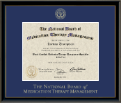 The National Board of Medication Therapy Management Gold Embossed Certificate Frame in Onexa Gold