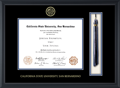 California State University San Bernardino diploma frame - Tassel & Cord Diploma Frame in Obsidian