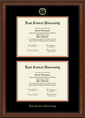 East Central University diploma frame - Double Diploma Frame in Austin
