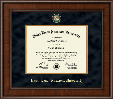 Point Loma Nazarene University diploma frame - Presidential Masterpiece Diploma Frame in Madison
