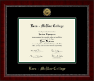 Lees-McRae College Gold Engraved Medallion Diploma Frame in Sutton