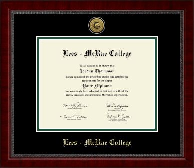 Lees-McRae College diploma frame - Gold Engraved Medallion Diploma Frame in Sutton