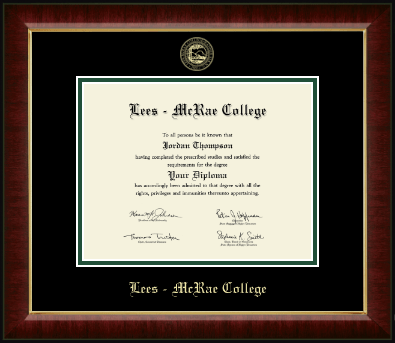 Lees-McRae College diploma frame - Gold Embossed Diploma Frame in Murano