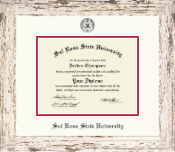 Sul Ross State University diploma frame - Black Embossed Diploma Frame in Barnwood White