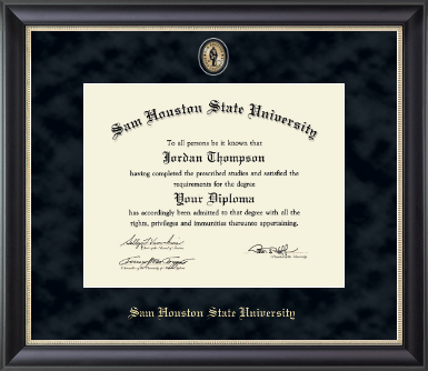 Sam Houston State University diploma frame - Regal Edition Diploma Frame in Noir