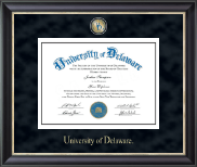 University of Delaware Regal Edition Diploma Frame in Noir