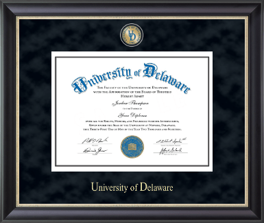 University of Delaware diploma frame - Regal Edition Diploma Frame in Noir