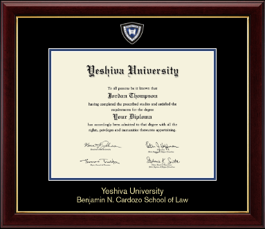 Yeshiva University diploma frame - Masterpiece Medallion Diploma Frame in Gallery