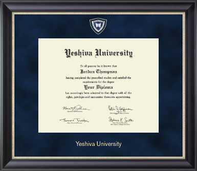 Yeshiva University diploma frame - Regal Edition Diploma Frame in Noir