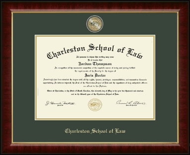 Charleston School of Law diploma frame - Masterpiece Medallion Diploma Frame in Murano