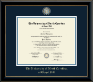 University of North Carolina Chapel Hill diploma frame - Masterpiece Medallion Diploma Frame in Onyx Gold