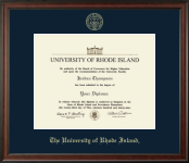 The University of Rhode Island Gold Embossed Diploma Frame in Studio