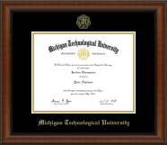 Michigan Technological University Gold Embossed Diploma Frame in Austin