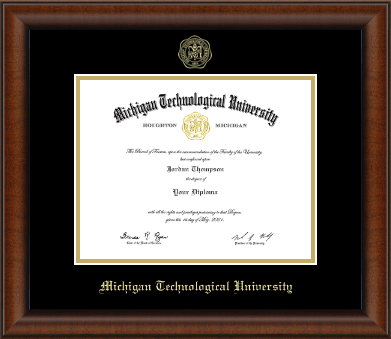 Michigan Technological University diploma frame - Gold Embossed Diploma Frame in Austin