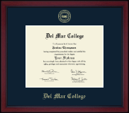 Del Mar College Gold Embossed Achievement Edition Diploma Frame in Academy