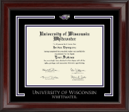 University of Wisconsin Whitewater Spirit Medallion Diploma Frame in Encore