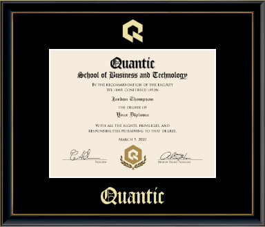 Quantic diploma frame - Gold Embossed Diploma Frame in Onexa Gold