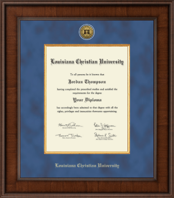 Louisiana Christian University diploma frame - Presidential Gold Engraved Diploma Frame in Madison