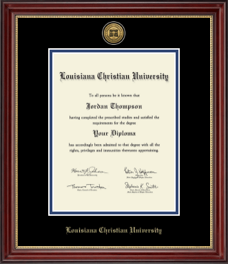 Louisiana Christian University diploma frame - Gold Engraved Medallion Diploma Frame in Kensington Gold