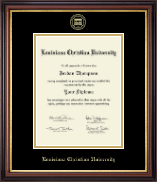 Louisiana Christian University Gold Embossed Diploma Frame in Regency Gold