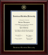 Louisiana Christian University Gold Embossed Diploma Frame in Gallery