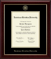 Louisiana Christian University Gold Embossed Diploma Frame in Gallery