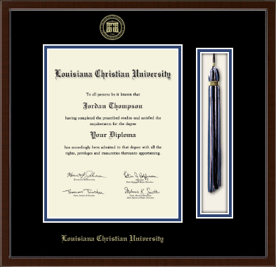 Louisiana Christian University diploma frame - Tassel & Cord Diploma Frame in Delta