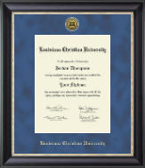 Louisiana Christian University Gold Engraved Medallion Diploma Frame in Noir