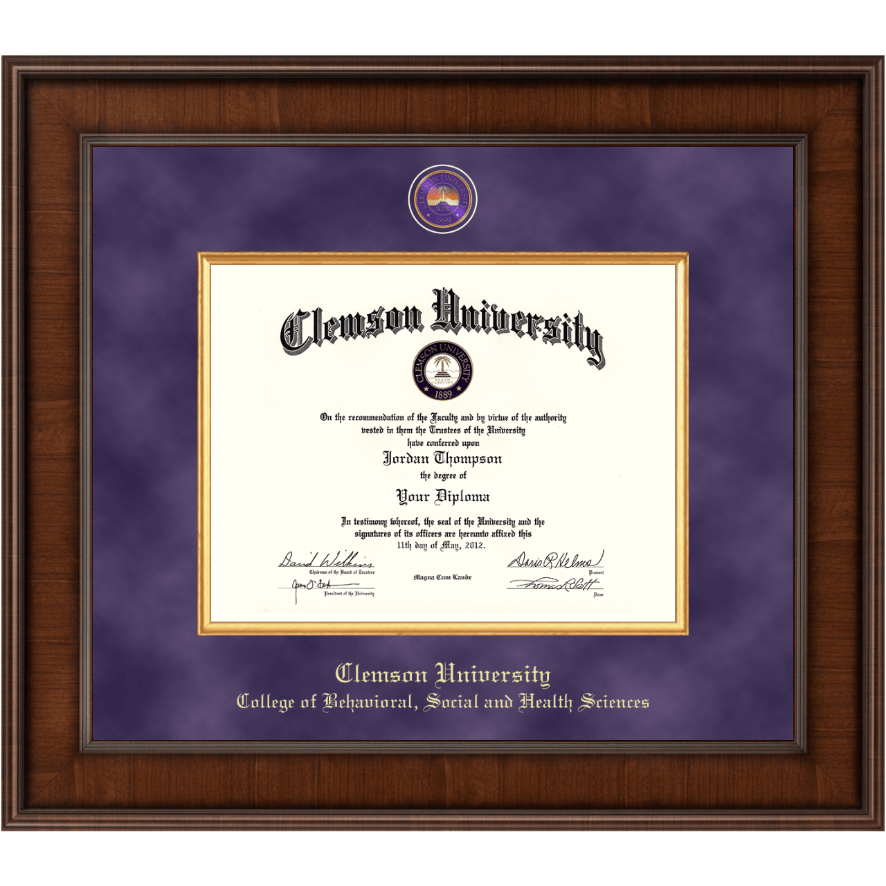 Presidential Masterpiece Diploma Frame in Madison Clemson University