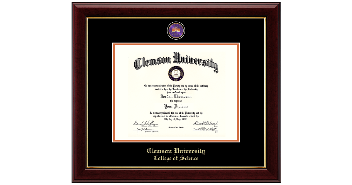 Masterpiece Medallion Diploma Frame in Gallery Clemson University
