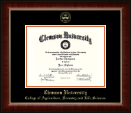 Clemson University Gold Embossed Diploma Frame in Murano