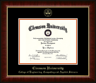 Clemson University Gold Embossed Diploma Frame in Murano