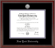 New York University diploma frame - Silver Engraved Edition Diploma Frame in Fidelitas