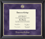 Emerson College Regal Edition Diploma Frame in Noir