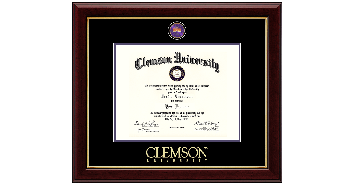 Masterpiece Medallion Diploma Frame in Gallery Clemson University