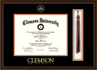 Clemson University diploma frame - Tassel & Cord Diploma Frame in Delta